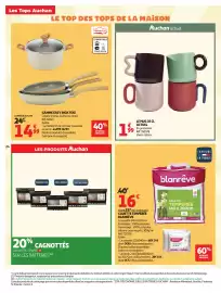 Catalogue Auchan page 24: LE MUG 35 CL €1,99, Blanrève COUETTE TEMPÉRÉE €16,00