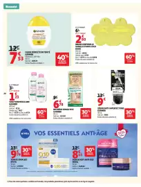 Catalogue Auchan page 28: GARNIER SÉRUM ANTI-IMPERFECTIONS €9,00, GARNIER BB CRÈME SKINACTIVE €6,78