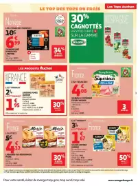 Catalogue Auchan page 3: Fleury Michon Jambon le supérieur €4,08, Auchan Lardons Fumés €1,95
