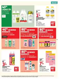 Catalogue Auchan page 35: DOP CRÈME DE DOUCHE €4,19, Monsavon déodorant spray €3,02
