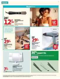 Catalogue Auchan page 40: BaByliss SÈCHE-CHEVEUX €29,99, MIROIR DE MAQUILLAGE LUMINEUX €7,99