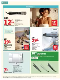 Catalogue Auchan page 40: BaByliss SÈCHE-CHEVEUX €29,99, MIROIR DE MAQUILLAGE LUMINEUX €7,99
