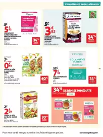 Catalogue Auchan page 43: Stardea Collagène Marin €7,91, GAYELORD HAUSER Superlevure €2,09