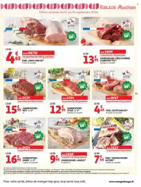 Catalogue Auchan page 53: VIAND Bovine : LANGUE €9,95, LE PORC FRANÇAIS €1,27