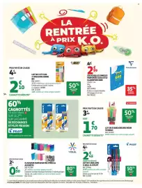 Catalogue Auchan page 56: PILOT V-BALL 0.5 €2,45, STABILO Surligneurs neon €1,70