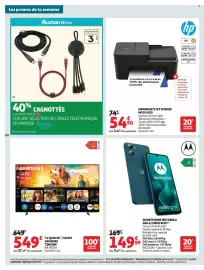Catalogue Auchan page 62: MOTOROLA SMARTPHONE G06 €149,99, SAMSUNG TV QLED €549,00