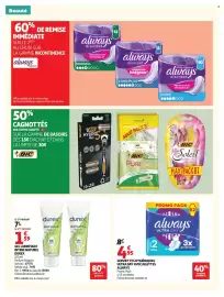 Catalogue Auchan page 68: Always serviettes hygiéniques ultra day avec ailettes €4,95