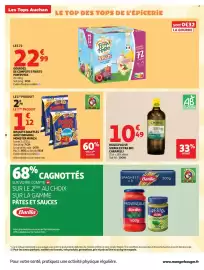 Catalogue Auchan page 8: Pom'Potes 5 Fruits €22,99, Vico Monster Munch €1,12