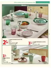 Catalogue Auchan page 11: La tasse à café €1,99, Le verre forme basse actuel €1,99