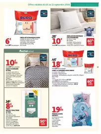 Catalogue Auchan page 13: DODO OREILLER ÉCO'BAS IQUES €6,00, DODO Couette tempérée €18,00