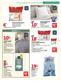 Catalogue Auchan page 13: DODO OREILLER ÉCO'BAS IQUES €6,00, DODO Couette tempérée €18,00