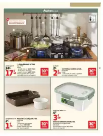 Catalogue Auchan page 23: ACTUEL Boîte de conservation €3,49, MOULERIE CERAMIQUE ACTUEL €1,74