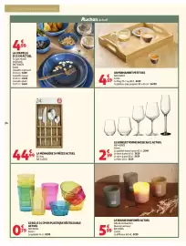 Catalogue Auchan page 24: ACTUEL LA MÉNAGÈRE €44,99, LE GOBELET FORME BASSE 36 CL ACTUEL €2,39