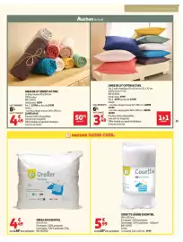Catalogue Auchan page 25: Couette Légère Essentiel €5,99, Oreiller Essentiel €4,49