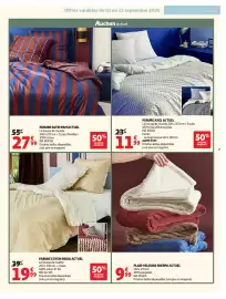 Catalogue Auchan page 7: SHERPA PLAID VELOURS ACTUEL €9,99, PAIKA ACTUEL PARURE COTON €19,99