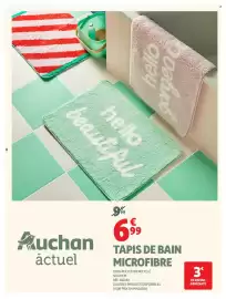 Catalogue Auchan page 8: Tapis de bain microfibre €6,99