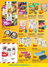 City Gross reklamblad vecka 36 Sida 8: Lithells varmkorv, wienerkorv €59,95, Matlåda i plast €25,00