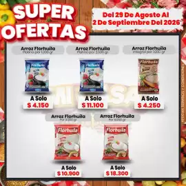 Catálogo Supermío Página 16: Florhuila arroz integral €4.250,00, Arroz Florhuila Platino €11.100,00