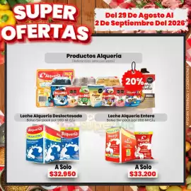 Catálogo Supermío Página 23: Alquería Leche Deslactosada €32.950,00, Alquería Leche Alquería Entera €33.200,00
