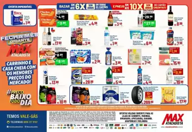 Encarte Max Atacadista Página 2: Veja - limpador multiuso fragrâncias €4,49, Sol - nesta embalagem €11,99