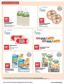 Catalogue Auchan page 2: Herta Pâte feuilletée tarte en or €2,49, Regthalal Pizza chèvre et jambon de dinde €2,99