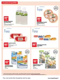 Catalogue Auchan page 2: Herta Pâte feuilletée tarte en or €2,49, Regthalal Pizza chèvre et jambon de dinde €2,99