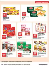 Catalogue Auchan page 7: Delacre Cigarettes Russes €2,49, Daim CHOCOLATS €2,00