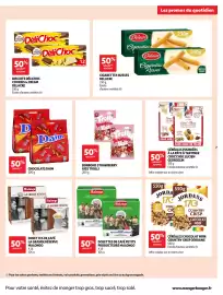 Catalogue Auchan page 7: Delacre Cigarettes Russes €2,49, Daim CHOCOLATS €2,00