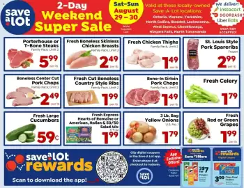 Save a Lot weekly ad Page 1: Fresh cut boneless country style ribs €1,99