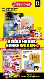 Kruidvat folder week 36 Pagina 1: Chocomel en Fristi €5,49, Kruidvat toiletpapier 3-laags €7,00