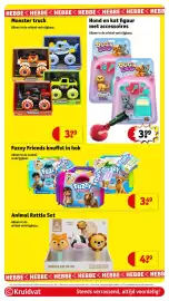 Kruidvat folder week 36 Pagina 43: Hond en kat figuur met accessoires €3,99, Animal Rattle Set €4,99