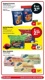 Kruidvat folder week 36 Pagina 57: Elephant pretzels €3,50, Gurimi Noodles €2,50