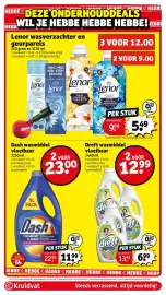 Kruidvat folder week 36 Pagina 8: Lenor wasverzachter en geurparels €9,00, Dash wasmiddel vloeibaar €23,00