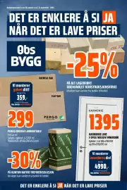 Obs Bygg kundeavis Side 1: HARMONIE LINE 1-SPEIL MASSIV INNERDØR €1.395,00, 30% PÅ HUNTON NATIVO TREFIBERISOLASJON