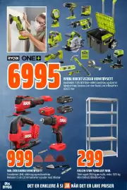 Obs Bygg kundeavis Side 13: RYOBI R18CK7-2C20LB VERKTØYSETT €6.995,00, SKIL CK1E3361BA VERKTØYSETT €999,00