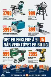 Obs Bygg kundeavis Side 14: DEWALT DCD796P2 SLAGDRILL €2.995,00, SMART 365* HÅNDSAG €27,90