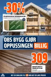 Obs Bygg kundeavis Side 16: 30% PÅ HUNTON NATIVO TREFIBERISOLASJON, HUNTON VINDTETT FIBERPLATE 12 MM €309,00