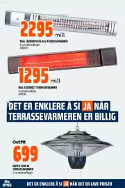 Obs Bygg kundeavis Side 27: MILL CB2000PLUSS-ALU TERRASSEVARMER €2.295,00, MILL CB2000GT TERRASSEVARMER €1.295,00