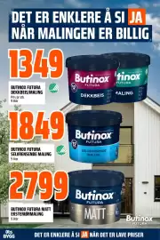 Obs Bygg kundeavis Side 4: BUTINOX FUTURA DEKKBEIS/MALING €1.349,00, BUTINOX FUTURA SELVRENSENDE MALING €1.849,00