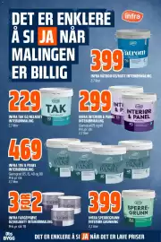 Obs Bygg kundeavis Side 7: INFRA TRE & PANEL INTERIØRMALING €469,00, INFRA INTERIØR & PANEL INTERIØRMALING €299,00