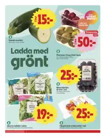 ICA Nära reklamblad vecka 36 Sida 2: Svensk zucchini €15,00, Färgmixade småtomater i ask €25,00