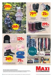ICA Maxi reklamblad vecka 36 Sida 18: Mywear regnvante €79,00, Mywear toffla €79,00