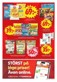 ICA Maxi reklamblad vecka 36 Sida 9: Olw chips, ostbågar €69,00, Kinder Maxi 6-Pack €35,00