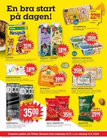 Willys Hemma reklamblad vecka 36 Sida 2: ENERGIDRYCK €35,00, SKIVAT SMÖRGÅSPÅLÄGG €35,00