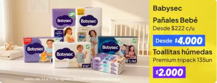 Catálogo Unimarc Página 2: Babysec - pañales bebé €4.000,00