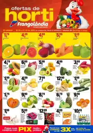 Encarte Frangolândia Página 1: Cebola roxa ou repolho verde €6,89, Alho €1,99