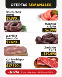 Catálogo Supermercados Aiello Página 3: Morcilla criolla €6.990,00, Morcilla bombón €7.490,00
