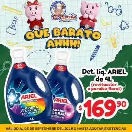 Folleto El Florido Página 4: Ariel det. líq. de 4l €169,90