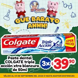 Folleto El Florido Página 5: Colgate triple accion xtra blancura €39,90