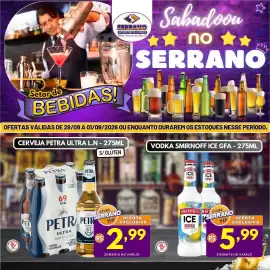 Catálogo Serrano Supermercado Página 3: Smirnoff ice original €5,99, Petra ultra sem gluten €2,99